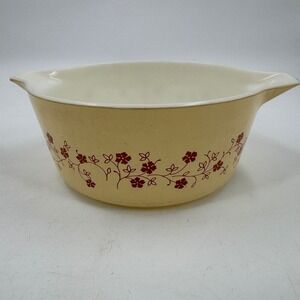 Vintage Pyrex Bowl Floral Design Mixing Serving Kitchenware 475-B 10 Inch
